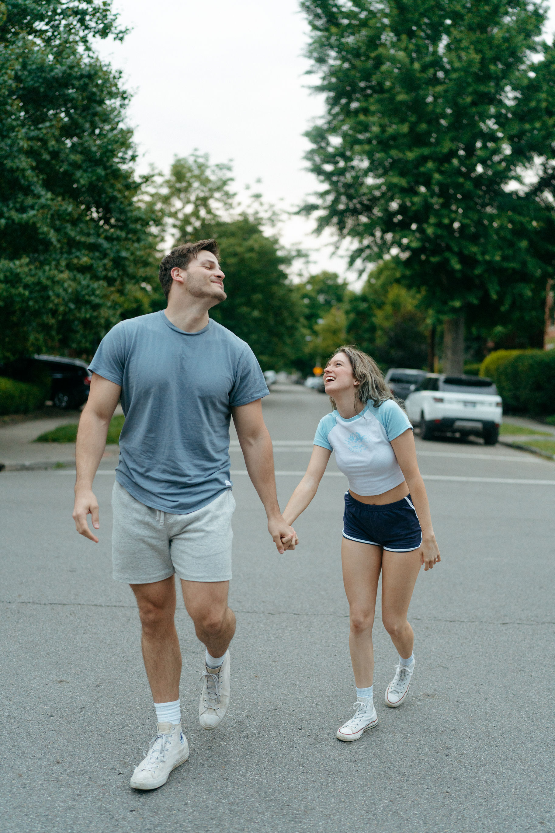 Bronson and Jennifer laughing