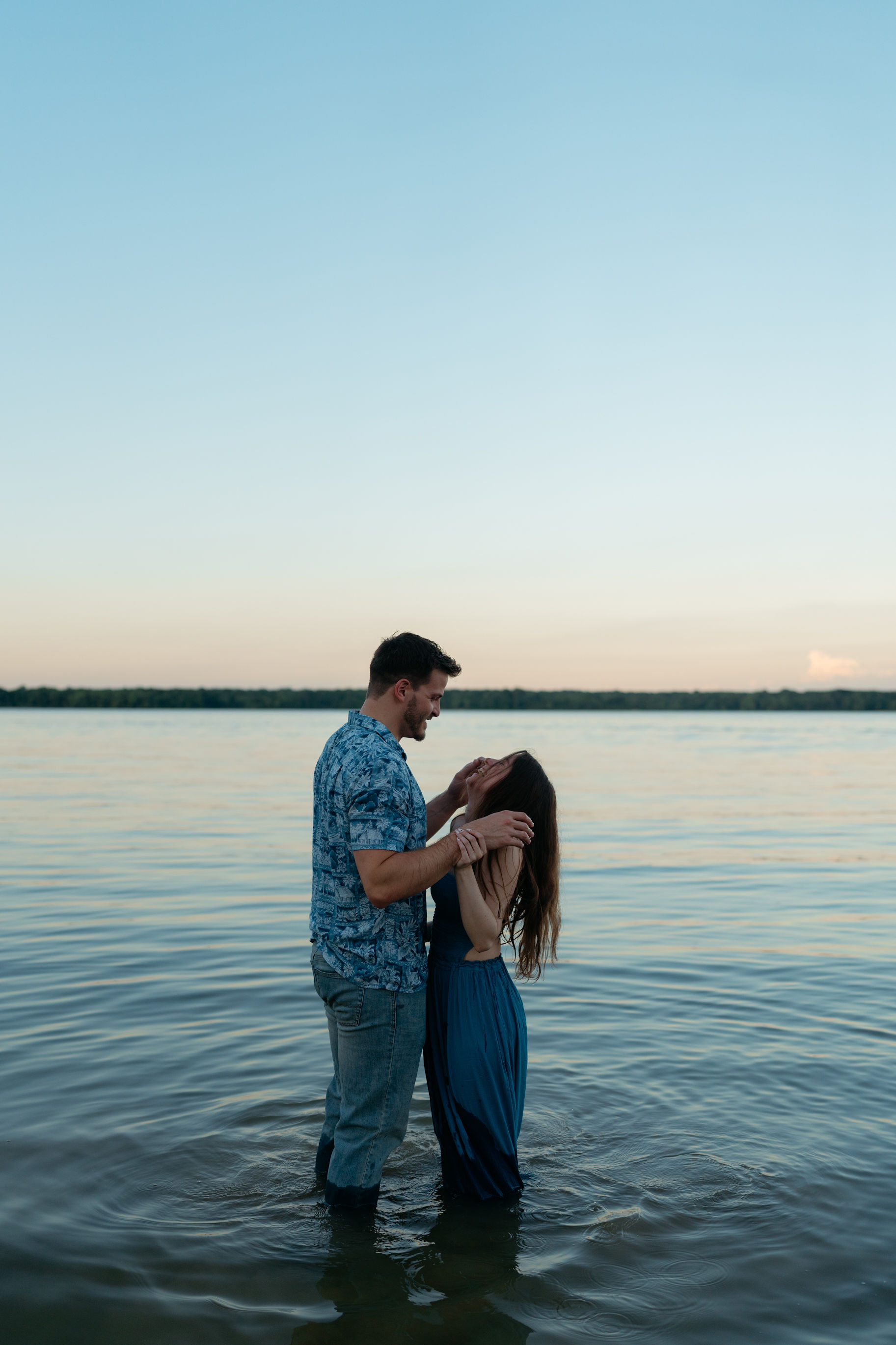 Bronson and Jennifer by the water
